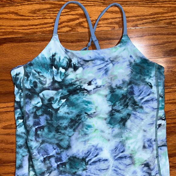 Athleta Girl Doing The Most Solarize Cottage Blue Dress Size XL 14 - Picture 6 of 16